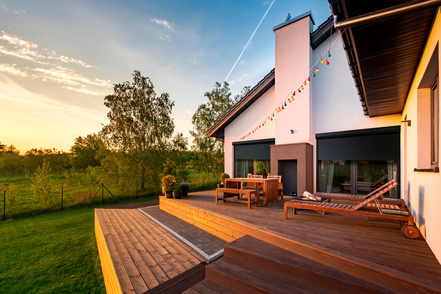 maison avec volet ensoleillée - volets renovation